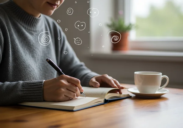 A person journaling to reflect on anger insights
