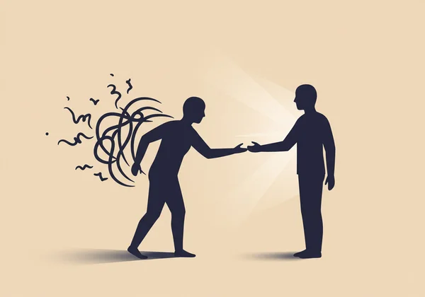 Person reaching out for professional anger support