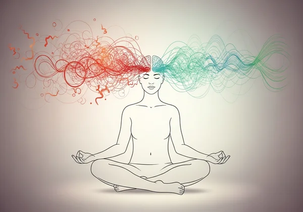 Person meditating, calming their brain activity