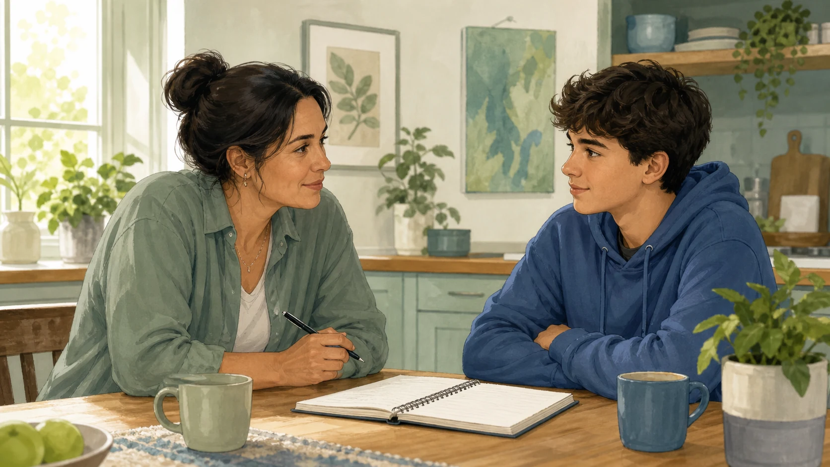 Teen support conversation