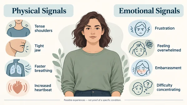 Emotional and physical warning signals of rising anger